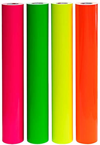 Finest Folia - Lámina adhesiva fluorescente para plotter 6510 (46 x 31 cm), color rosa fluorescente