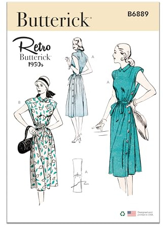 Butterick Sewing Pattern 6889 Dresses A5 (6-8-10-12-14)