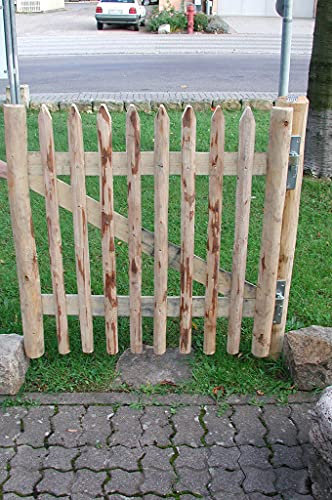 Gartentür H100xB100 cm Zaunbretter Zaunlatte Kastanienholz französische Kastanie