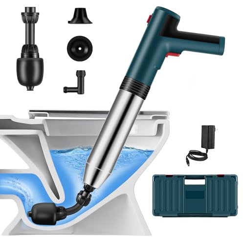 Electric Plunger Toilet ，Drain Clog Remover Tools,High Pressure Air Toilet Plungers Heavy Duty Plunger For Toilet,Bathroom,Floor Drain,Sewer,Pipe