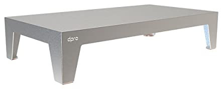 Displaypro Metal Edge Monitor Stand Riser (Brushed Stainless Steel)