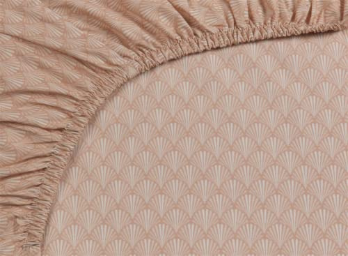 Pip Studio Scala Spannlaken Farbe Coral Größe 100x200 cm