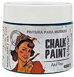 CHALK PAINT | AZUL FLOW | MARYPAINT Pintura para Muebles 25 colores 300ml Mate al Agua (300, Azul Flow)