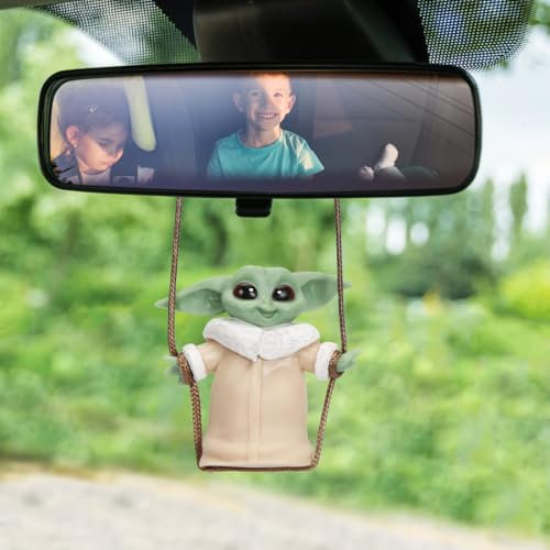 Auto Dekoration Anhänger, Autospiegel Anhänger, Autozubehör zum Aufhängen, Auto Ornamente Innenspiegel Anhänger Grün 1