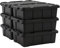 Iris Ohyama Heavy Duty Organisation Boxes, 25L, Set of 6, Red, Compact, Durable, Stackable, For Garage, Shelves, Moving, Plastic, Utility, Tool Box, DDSKT-230