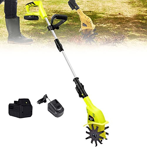 Rotavator électrique 20V 4Ah batterie au lithium cultivateur sans fil avec lames Rotavateurs pour le jardin 65 manganèse motoculteur de jardin électrique Rotavator pour allotissement,pelouse,jardin