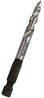 Milescraft 2332 5mm Shelf Jig Bit – Replacement Metric Drill Bit for 1343 Shelf Jig - Drill 5mm Shelf Pin Holes. Quick Connect 1/4” Shank with 5mm Step-Down. Durable High Speed Steel Construction
