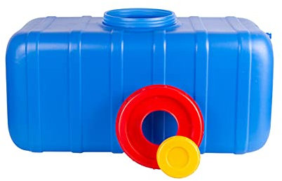 Jericane Eau Bleu Réservoir d'eau en Plastique De Qualité，Récipient De Stockage d'eau en Plastique épais，70L/100L/150L Bidons pour Carburants Alimentaire avec，Réservoir d'eau De Voiture(Size:100L)