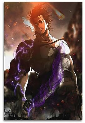 VZRSQZK Anime Black Clover Dark Assistant Makro-Poster, dekoratives Gemälde, Leinwand, Wandposter und Kunstdruck, modernes Familienschlafzimmer-Dekor-Poster, 20 x 30 cm