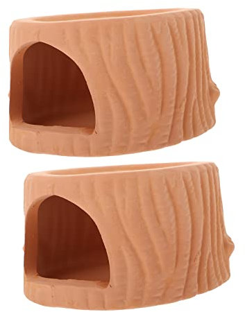 Beaupretty 2 Pcs Aquarium Künstliche Stein Höhle Hause Fisch Tank Landschaft Keramik Hideaway Rock Aquarium Ornament Feine Details