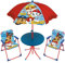 ARDITEX PW16153 Tisch-Set (50 x 50 x 48 cm), 2 Stühle (38 x 32 x 53 cm) und Sonnenschirm (Durchmesser 110 cm) von Nickelodeon-Patrol