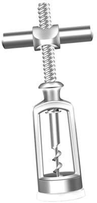 Cavatappi a Croce Per Vino Rosso in Lega Di Zinco, Apribottiglie Manuale Per Casa, Feste E Bar, Argento