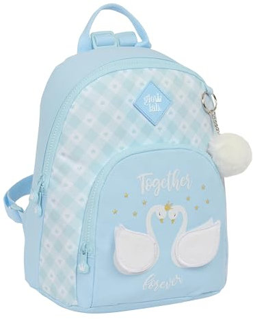 Glowlab CISNES Mini-Rucksack für den täglichen Gebrauch, ideal für Kinder verschiedener Altersgruppen, bequem und vielseitig, Qualität und Widerstandsfähigkeit, 25 x 13 x 30 cm, Hellblau, hellblau,
