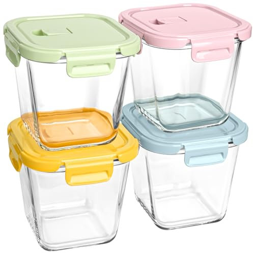 Susukkie Suppenbehälter aus Glas mit Deckel, 4 Tassen, 1000 ml, IBMT0004