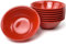 EWEIGEER 6-inch Melamine Bowls for Cereal Salad Rice Soup Dessert Snack Candy Ice-Cream Pudding Fruit Plastic Bowl.(8 PCS) Red
