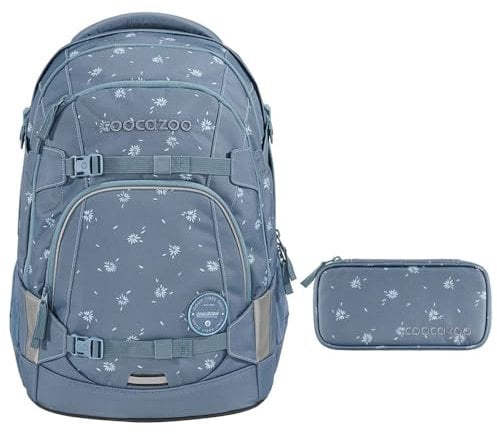 coocazoo MATE Schulrucksack-Set 2tlg inkl. Schlamperbox (Bloomy Daisy)
