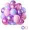 Palloncini rosa viola, 60 pezzi rosa e viola, con palloncini rosa metallizzato, per matrimoni, fidanzamenti, baby shower, ragazzi, decorazioni per feste di compleanno