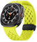 NotoCity für Samsung Galaxy Watch Ultra Armband, Silikon Uhrenarmband für Samsung Galaxy Watch Ultra 47mm für Frauen Männer, Sport Atmungsaktiv Magnetisch Einstellbar armband(Fluoreszierendes Gelb)