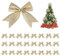 Weihnachtsschleifen Schleifen 25 Stück Weihnachtsschleifen Bogen Hänge Deko Weihnachten Schleifen Glitzer Gold Weihnachtsbaum Weihnachtsbaumschmuck für Weihnachten Urlaub Hochzeit Deko