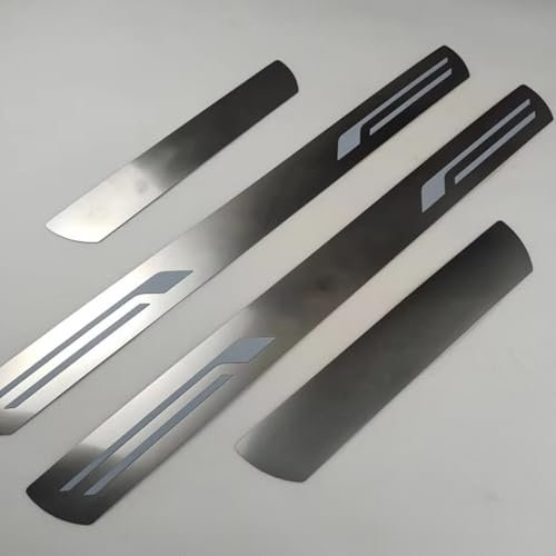 Battitacco per Auto per VW Golf GTI R R-LINE GTD GTE MK7 MK7.5 MK VII 2014-2019 Protezione del davanzale della portiera dell'auto, Protezione Plates Anti-Graffio Scuff Adesivi Decorativi, 4 Pezzi