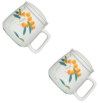 Garneck 2 Pz bicchiere d'acqua tazze eleganti luce te cupper tazze colazione tazza caffe filtro tazza da tè teiera tiki bottiglia per infusore per tè bottiglia d'acqua per il tè ceramica