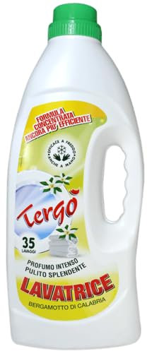 Tergò Lavatrice - Detersivo Liquido Concentrato per lavaggio a mano e lavatrice - Bergamotto di Calabria - 35 Lavaggi