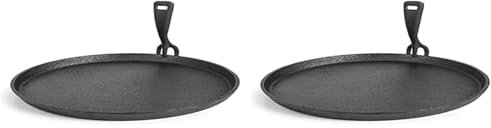 IBILI - Plato de Hierro Fundido, 26 Cm, Valido inducción, Incluye pinza. (Paquete de 2)