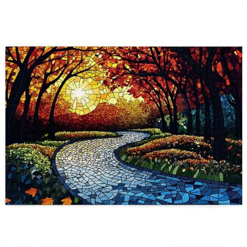 Puzzle 1000 Teile Erwachsene, Baum Puzzle mit Geschenkbox, Holzpuzzle Erwachsene, EIN Herausforderndes Rätsel 75x50cm, Holzpuzzle für Weihnachtsdeko, Deko Wohnzimmer, Geschenke Thema: Abstrakt R-12