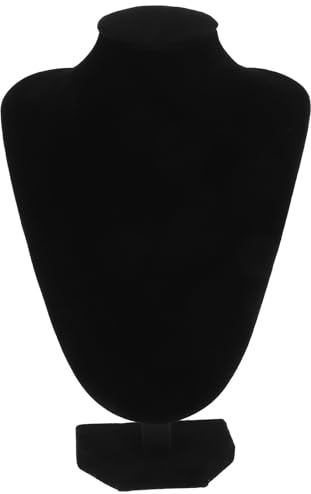 Outanaya Présentoir à Colliers en Velours Noir , Support Stable et Design Multifonctionnel en PVC et Rangement Élégant pour Bijoux , pour Vitrines de Magasins