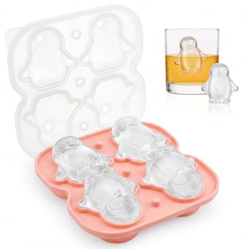 Bellanova 3D Pinguin Eiswürfelform Silikon mit Deckel (Pinguin)