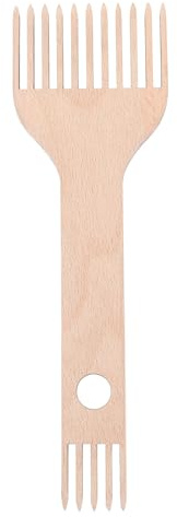 JEWEDECO Doppelseitiger Webkamm Webrahmen Zubehör Weaving Tool mit Breitem und Schmalem Kamm für DIY Strickmaschine Vielseitiges Handliches Webwerkzeug für Anfänger und Fortgeschrittene