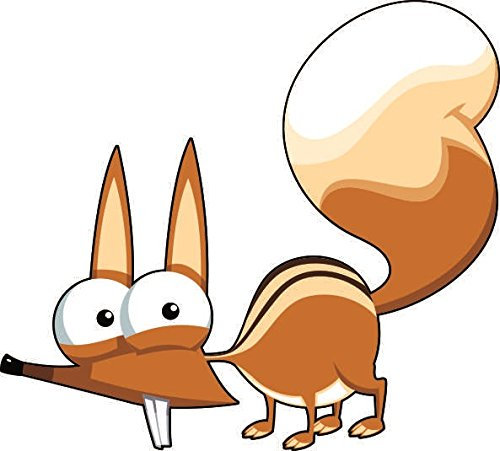 U24 Aufkleber lustiges Eichhörnchen Scrat Autoaufkleber 18 x 20 cm Sticker Konturschnitt