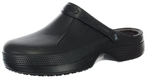 Brandsseller Herren Clogs Gefüttert Gartenschuhe Hausschuhe - Farbe : Schwarz - Größe: 42