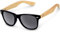 Navaris Holz Sonnenbrille UV400 - Unisex Damen und Herren Brille mit Bambus Bügeln - Holzbrille mit Etui - unterschiedliche Farben