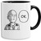 Saitama OK - vaso cafetera regalo Mug Son One Punch Luffy Naruto Saitama One Dragon Goku Ball Piece Man Db, Farbe2:Blanco