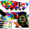 Juggle Dream Jester Kugellager Pro Diabolo Set + Passende Metall Ali Diabolo Diabolostäbe, Diablo Schnur + Diabolos Reisetasche - Blau/Weiß Diabolo + Silber Diabolostäbe