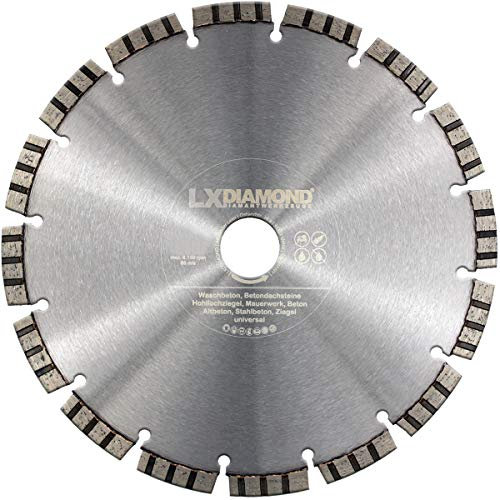 LXDIAMOND Diamant-Trennscheibe 230mm x 30,0mm Premium Laser Diamantscheibe Betonscheibe für Stein Beton Stahlbeton Universal passend für Steinsäge Trennschleifer Motorflex Fugenschneider 230 mm