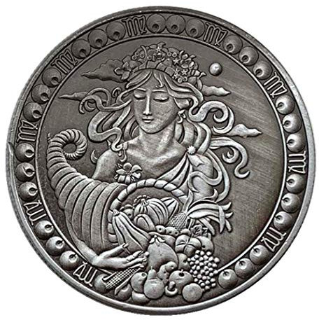 Kocreat Pièce de monnaie porte-bonheur commémorative en argent avec 12 constellations - Collection Vierge