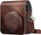 FINTIE Protective Case for Fujifilm Instax Mini 40 Instant Camera - Premium Vegan Leather Bag Cover with Removable Adjustable Strap, Vintage Brown