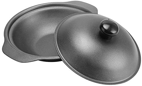 CLQ Petit Wok avec Couvercle Wok, Wok Poêle en Fonte, Poêle Anti-adhésive, Convient pour Une Ou Plusieurs Personnes, Petit Mini-Wok Claypot Pot De Riz, Cocotte en Fonte-16cm