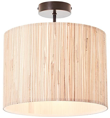 BRILLIANT Lampe, Wimea Deckenleuchte 30cm schwarz/holzfarbend, 1x A60, E27, 52W, Für LED-Leuchtmittel geeignet