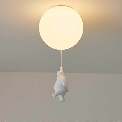 LZH FILTER LED Kronleuchter, Moderne Bären-deckenleuchten, Cartoon Deckenlampen, Für Zuhause Kinderzimmer Schlafzimmer Wohnzimmer, Wärme Ballon Dekor Leuchte (20 Cm / 7.87 Zoll, Dimmbar)