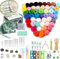 50 Farben Nadelfilz Set, 304 Stück Nadelfilz Werkzeuge, Starter Set mit 50 Farben Filzwolle, Grundlegende Filzwerkzeuge und Zubehör für Anfänger, DIY Filz Tier Handwerk, Heimdekoration