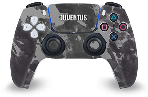 Head Case Designs Licenza Ufficiale Juventus Football Club Logo Schizzo Monocromatico Arte Vinile Frontalino Sticker Gaming Pelle Adesivo Compatibile con Sony Playstation 5 PS5 DualSense Controller