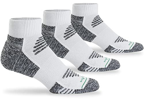 Burlington Herren Active Quarter Top, 3 Paar Lässige Socke, Weiß-3er-Pack, Einheitsgre (3er Pack)