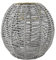 Fenteer Pendelleuchtenschirm Retro-Stil Leuchte Geflochtener Rattan-Deckenleuchtenschirm Korb-Lampenschirm für die Dekoration des Hotelküchen-Esszimmers , Rund Grau