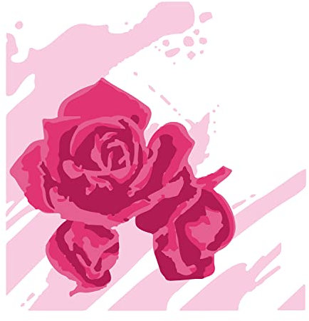 Sizzix Olivia Stencil a Strati, 4 Pezzi, Motivo acquerellabili Stencils, Materiale Sintetico, Rose ad Acquerello, One Size