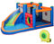 Outsunny Aufblasbare Hüpfburg Wasserpark mit Gebläse Hüpfburg mit Wasserrutsche Basketballkorb Aufblasbare Wasserspielcenter für Kinder ab 3 Jahren Trampolin Pool 380 x 340 x 170 cm
