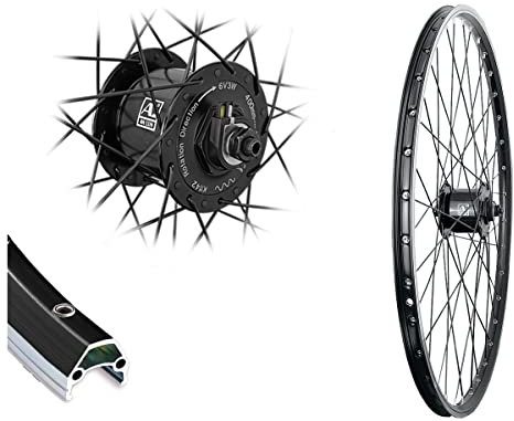 Bärwinkels Vorderrad 28 Nabendynamo Hohlkammerfelge Felgenbremse Schnellspanner schwarz 19-622 Rad 28 Zoll