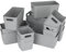 13 Teile Organizer Set - 10 cm hoch - grau - Boxen in 3 Größen - Schubladeneinsatz - passend für Schubladen von 40 x 60 cm